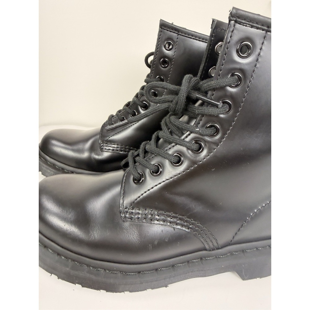 Dr. Martens 1460 Mono Smooth Black Leather Boots Men's 4 Women's 5 - Picture 9 of 14